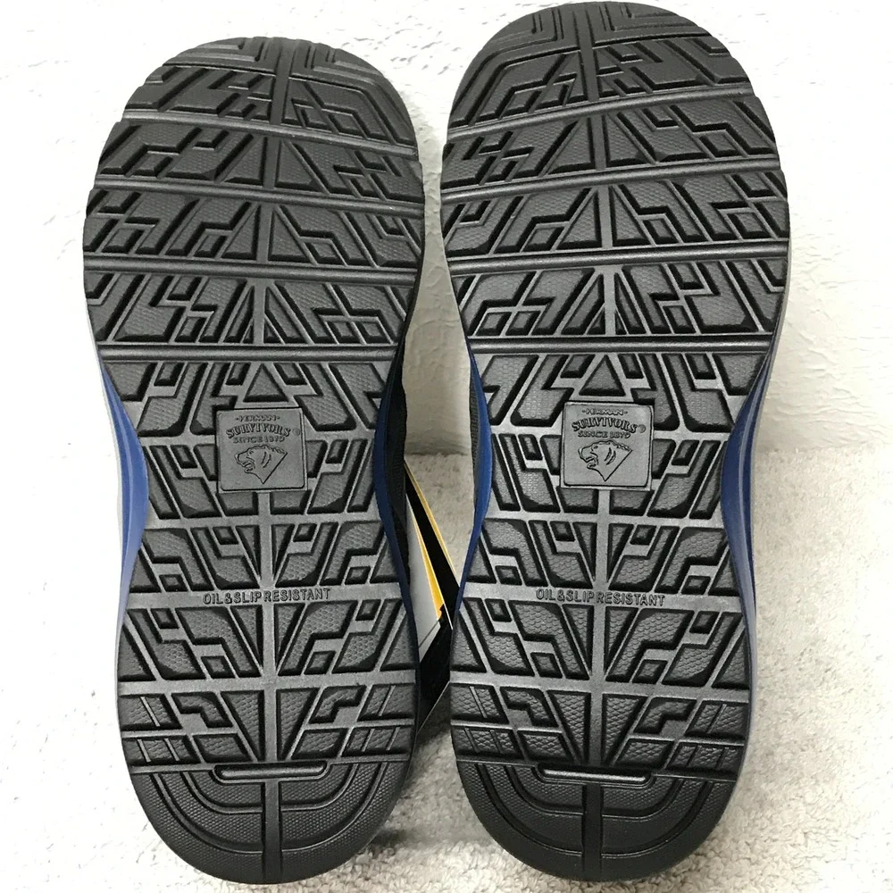 Herman‎ Survivors Cassle Men's Work Shoes Size 8 Black Blue Composite Toe Safety